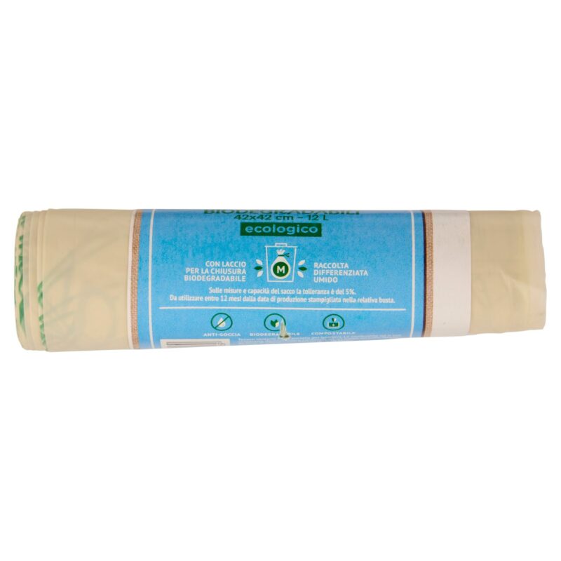 VerdeMio Sacchi Biodegradabili 42x42 cm 12 L ecologico 20 pz