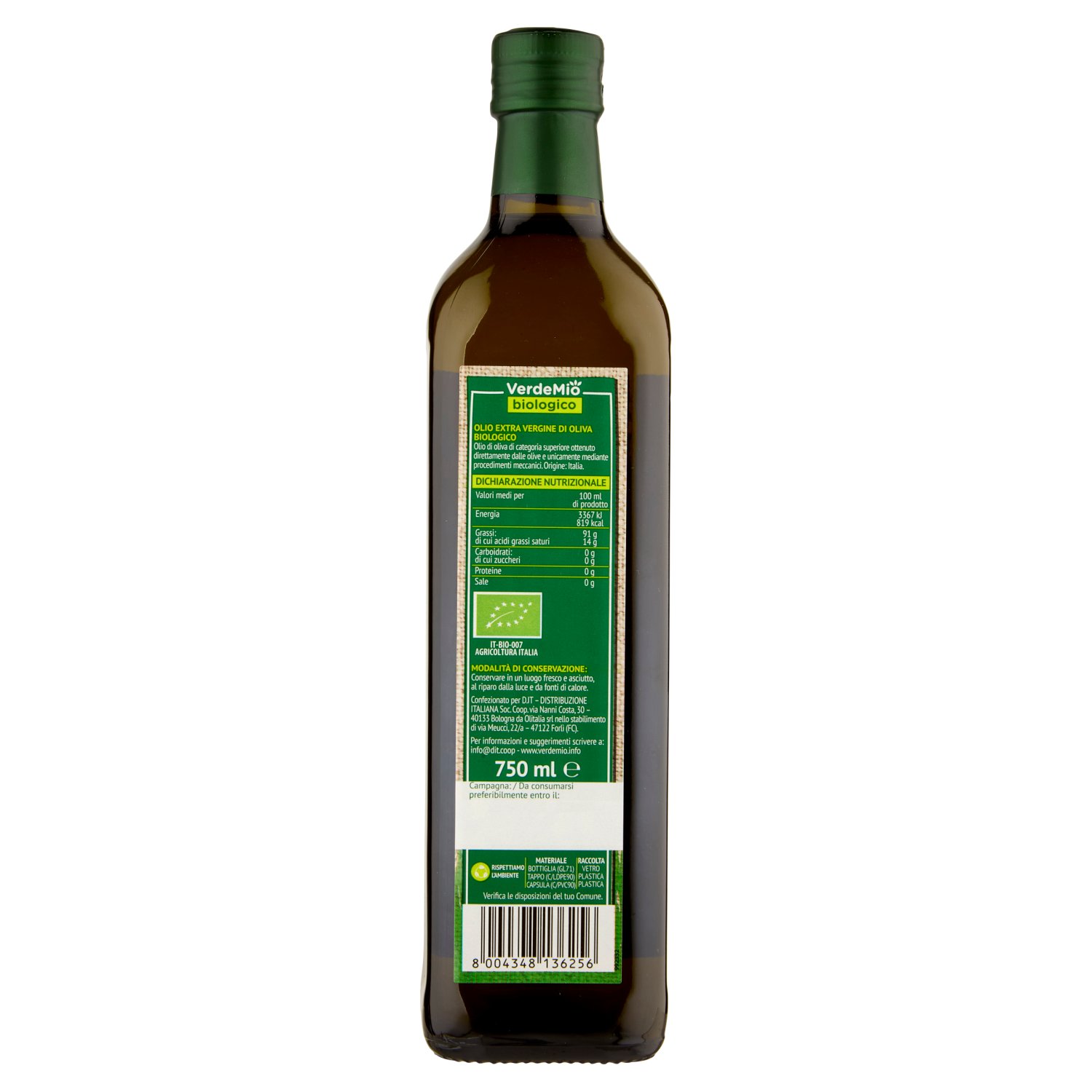 VerdeMio Olio Extra Vergine di Oliva biologico 750 ml