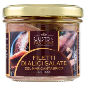 Gusto & Passione Filetti di Alici Salate del Mar Cantabrico Distesi 110 g