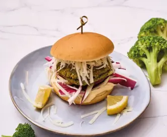 Burger di ceci e broccoli con maionese al limone