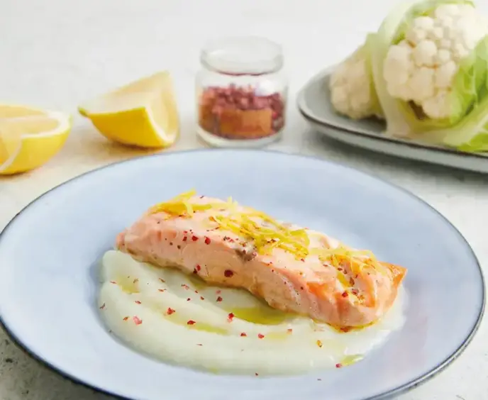 Salmone Al Vapore Con Crema Di Cavolfiore E Limone1503