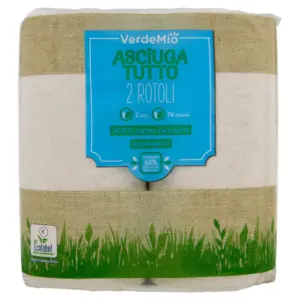 VerdeMio Asciugatutto ecologico 2 rotoli