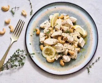 Pollo al limone e anacardi